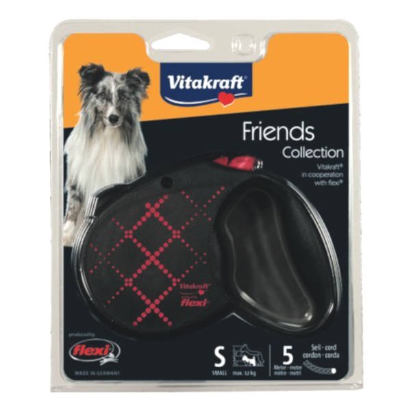 Vitakraft Flexi Friends Collection - Πτυσσόμενος Οδηγός Σκύλου Κορδόνι Φουξ 5m εως 12Kg + Δώρο 2 Μπολ Φαγητού Νερού Αξίας 12,00€
