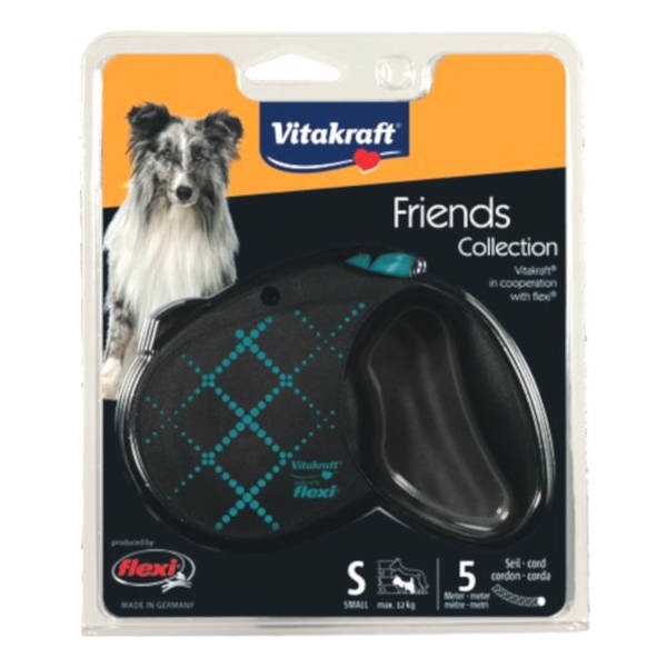 Vitakraft Flexi Collection - Πτυσσόμενος Οδηγός Σκύλου Κορδόνι Μπλε 5m εως 12Kg + Δώρο Λιχουδιές + Δώρο 2 Μπολ Φαγητού Νερού Αξίας 12,00€