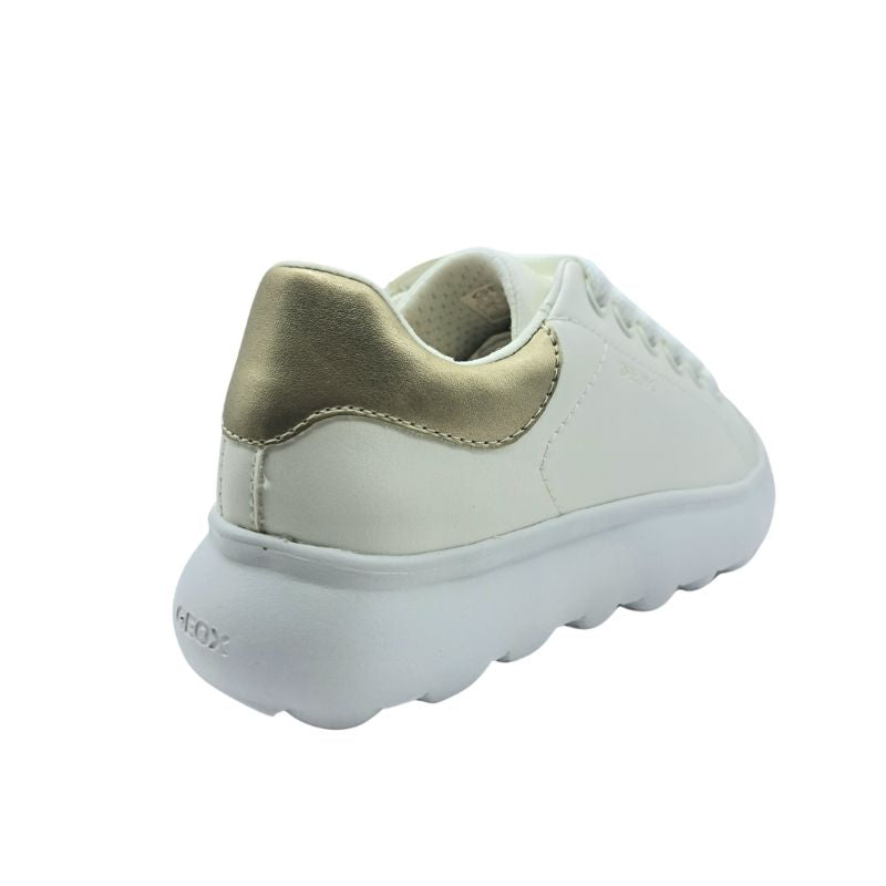 Geox J Puffypop Girl J55MRA 000BC C0588A Sneaker για κορίτσι σε συνθετικό δέρμα Χρυσό Κρέμ Λευκό