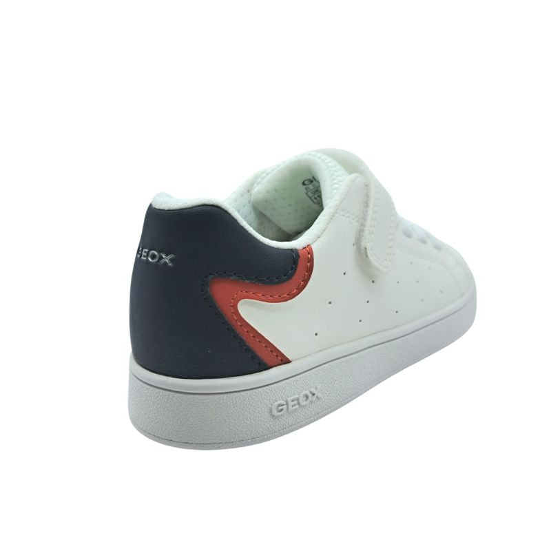 Geox J Eclyper Boy J36LSA 000BC C0006 Sneaker σε συνθετικό δέρμα για αγόρι Λευκό