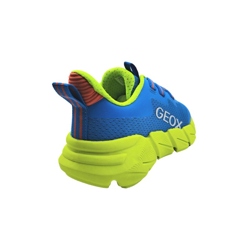 Geox J Flexyper Fast Boy J46N1A 0149J C4344 Αθλητικό για αγόρι σε συνθετικό δέρμα και ύφασμα Λάιμ - Μπλέ