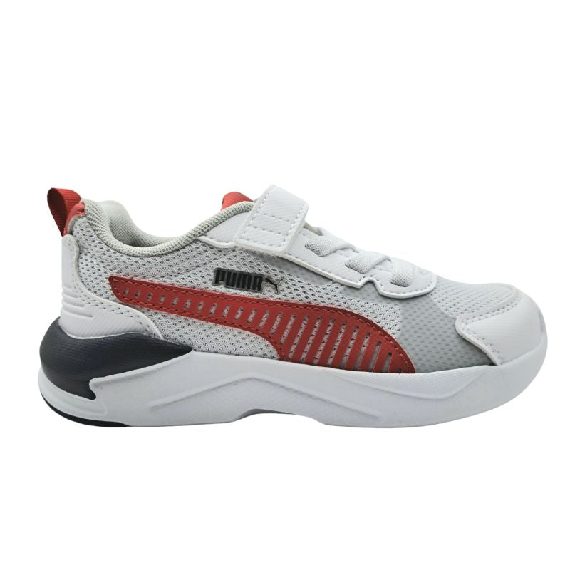 Puma X-Ray 3LT AC+PS 401494 01 Sneaker για αγόρι σε συνθετικό δέρμα και ύφασμα Κόκκινο-Μπλέ-Λευκό