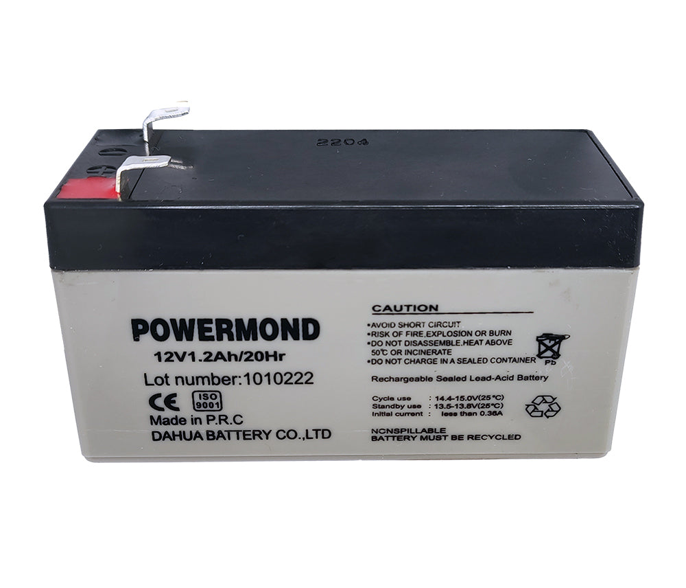 12-1.2 ΜΠΑΤAPΙΑ ΜΟΛΥΒΔΟΥ 12V 1.2Ah POWERMOND
