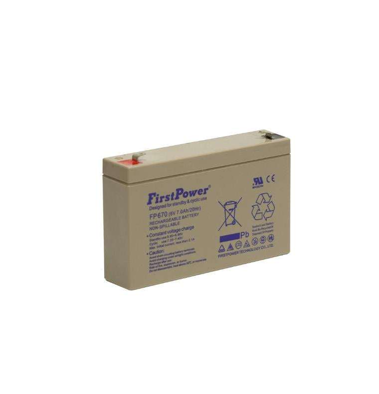 6-7 ΜΠΑΤΑΡΙΑ ΜΟΛΥΒΔΟΥ 6V 7Ah FIRST POWER