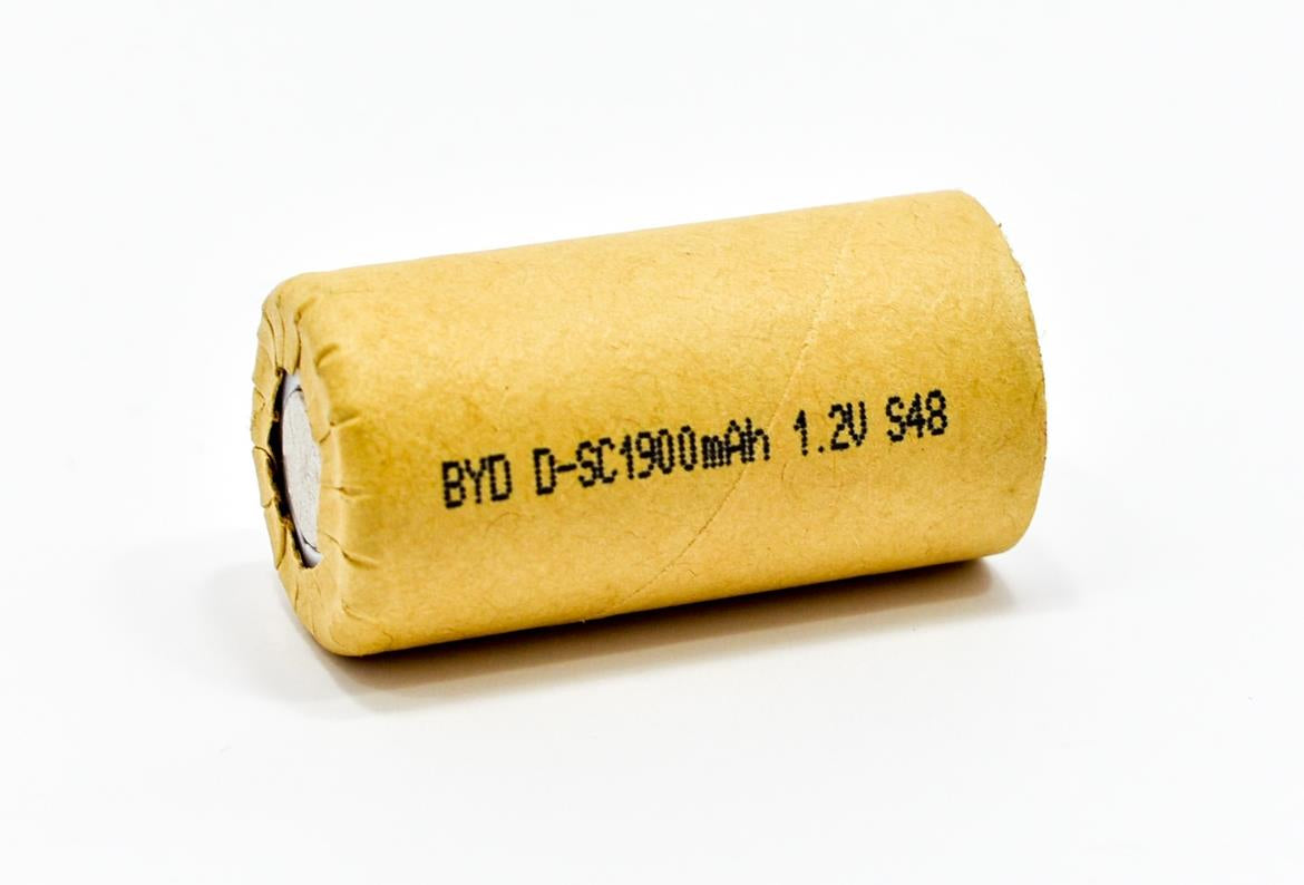 1.2V 1900mAh SC ΜΠΑΤΑΡΙΑ NiCd ΕΠΑΝΑΦΟΡΤΙΖΟΜΕΝΗ BYD