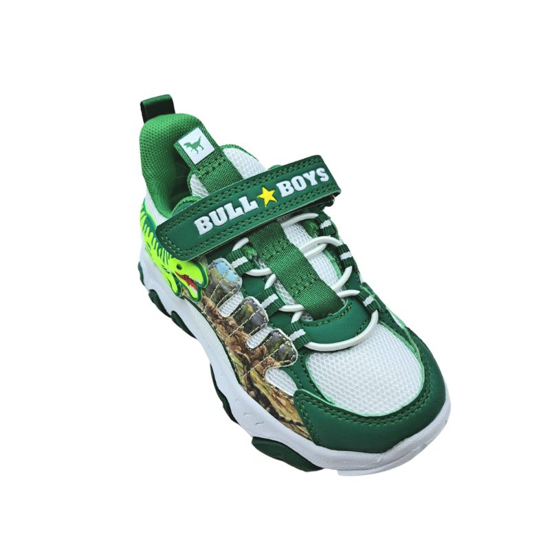 Bull Boys DNAR5010 T-REX (BOO-BIVE) Αθλητικό με ήχο και φωτάκια για αγόρι Λευκό-Πράσινο