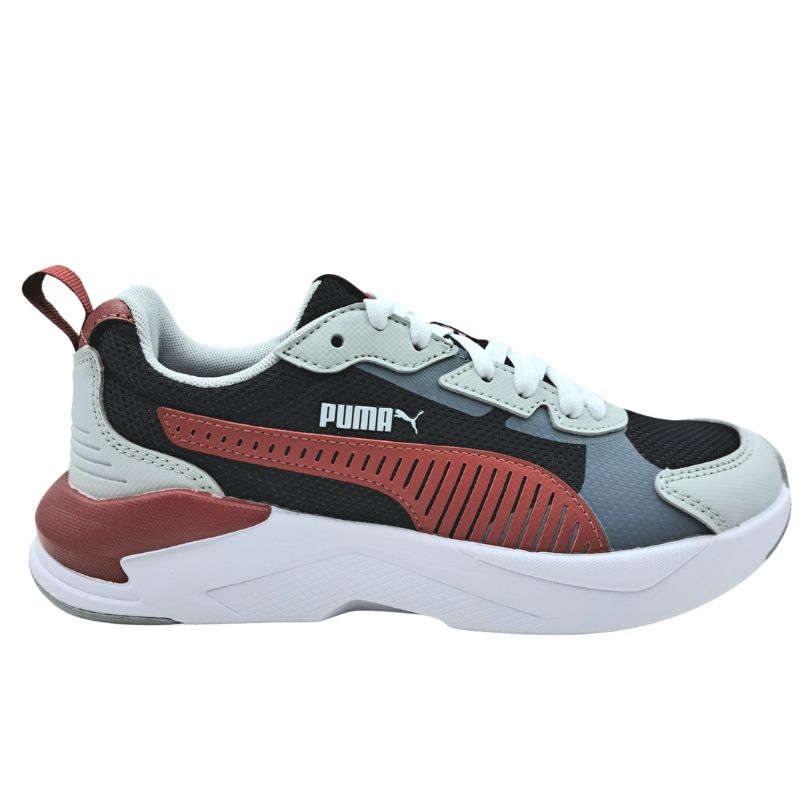 Puma X-Ray 3LT Jr 401493 02 Αθλητικό για αγόρι σε συνθετικό δέρμα κ ύφασμα Γκρί-Κόκκινο-Μάυρο
