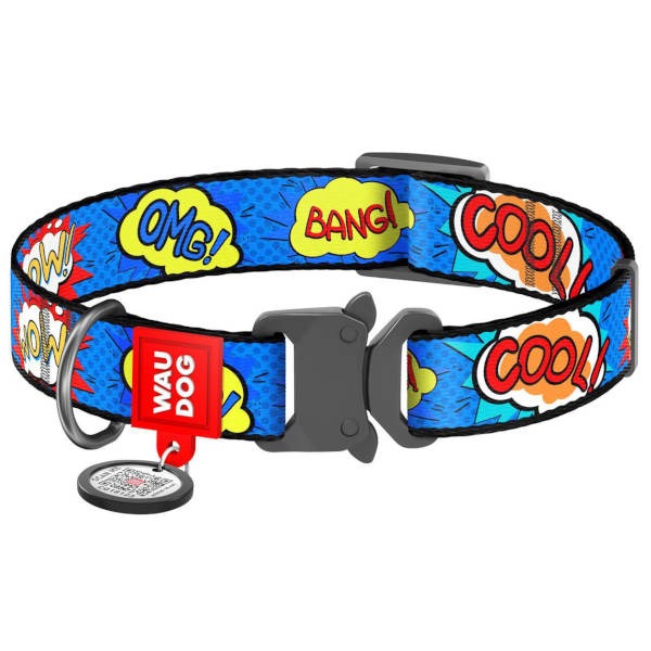 Wau Dog Περιλαίμιο Σκύλου "WOW" Με Smart ID & Μεταλλικό Κούμπωμα - 2,5x31-49cm