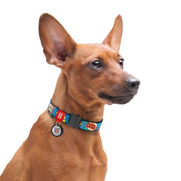 Wau Dog Περιλαίμιο Σκύλου "WOW" Με Smart ID & Μεταλλικό Κούμπωμα - 1,5x23-35cm