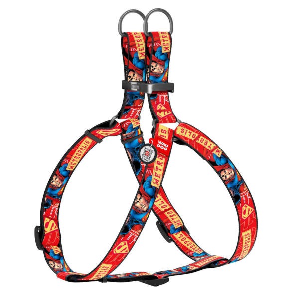 Wau Dog Σαμαράκι Σκύλου "Super Hero" Με Smart ID & Μεταλλικό Κούμπωμα - Medium : 50-80cm