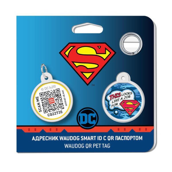 Wau Dog Smart ID "Job For Superman" - Μεταλλική Ταυτότητα Με QR Code 25mm