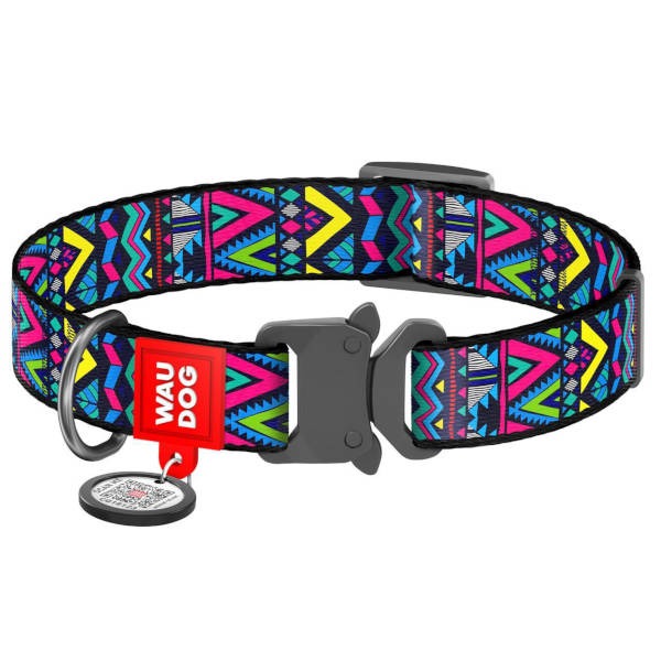 Wau Dog Περιλαίμιο Σκύλου "Indie" Με Smart ID & Μεταλλικό Κούμπωμα - 2x24-40cm