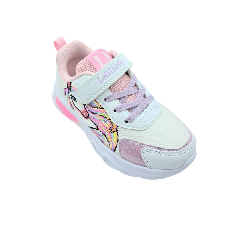 Lelli Kelly LKAL4746-BI01 Maggie Sneaker με φωτάκια για κορίτσι Unicorn σε συνθετικό δέρμα και ύφασμα Λευκό