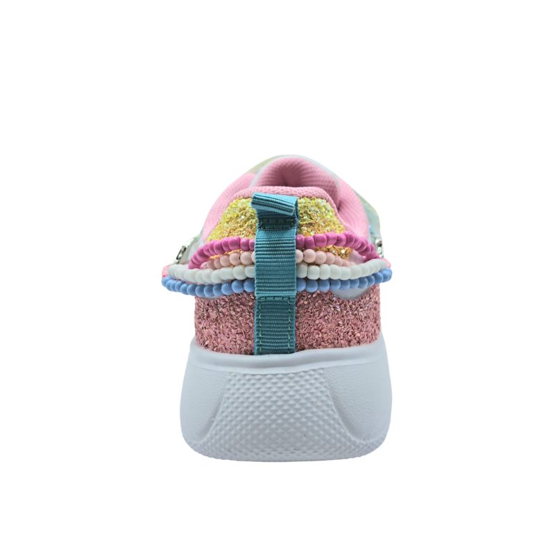Lelli Kelly LKAA 4729 (A00-MU01) Gioiello Sneaker για κορίτσι με βραχιόλι σε συνθετικό δέρμα Glitter Λευκο-Πολύχρωμο
