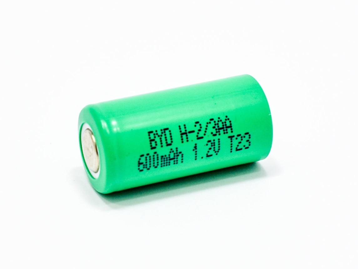 1.2V 600mAh 2/3AA ΜΠΑΤΑΡΙΑ NiCd ΕΠΑΝΑΦΟΡΤΙΖΟΜΕΝΗ BYD
