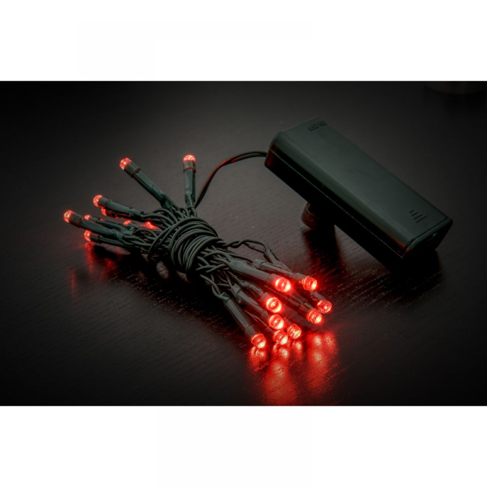 20 Led Μπαταρίας Πράσινο Κόκκινο Σταθερό 1μ.