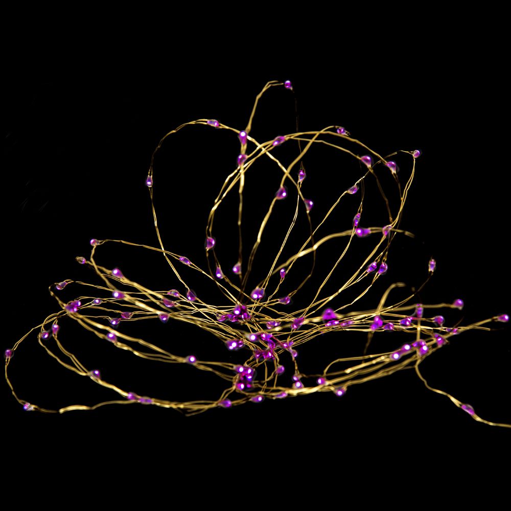 100 Microled Χρυσό/Ροζ 8 Προγράμματα 5μ. Εσωτ./Εξωτ. Χώρου