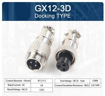 3pin ΦΙΣ ΜΙΚΡΟΦΩΝΙΚΟ ΑΡΣΕΝΙΚΟ ΓΙΑ ΚΑΛΩΔΙΟ GX12