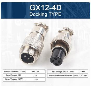 4PIN ΦΙΣ ΜΙΚΡΟΦΩΝΙΚΟ ΑΡΣΕΝΙΚΟ ΓΙΑ ΚΑΛΩΔΙΟ GX12