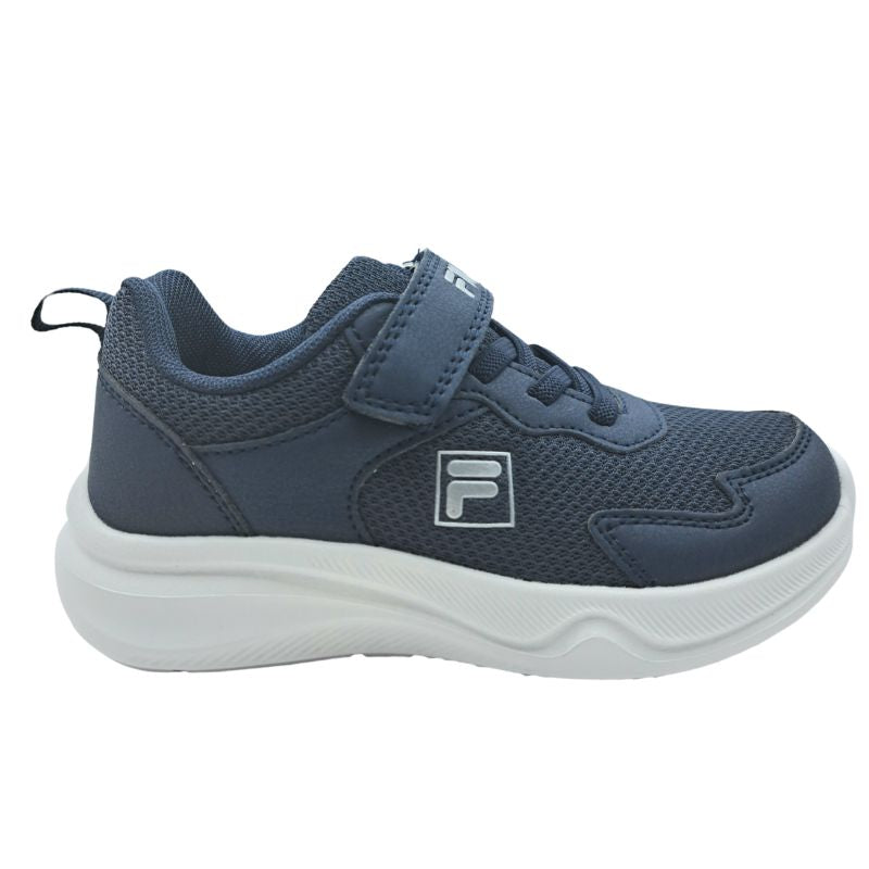 Fila Memory Abel 3V 3AF51018-233 Αθλητικό για αγόρι σε συνθετικό δέρμα και ύφασμα Metallic Silver\Μπλέ