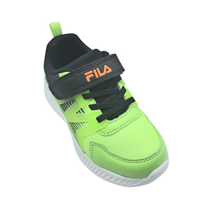 Fila Memory Fast 5V 3AF51015-605 Αθλητικό για αγόρι σε συνθετικό δέρμα και ύφασμα Μάυρο-Λάιμ