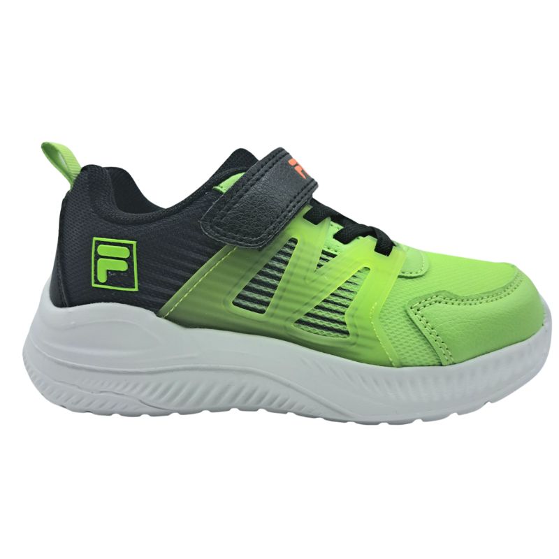 Fila Memory Fast 5V 3AF51015-605 Αθλητικό για αγόρι σε συνθετικό δέρμα και ύφασμα Μάυρο-Λάιμ