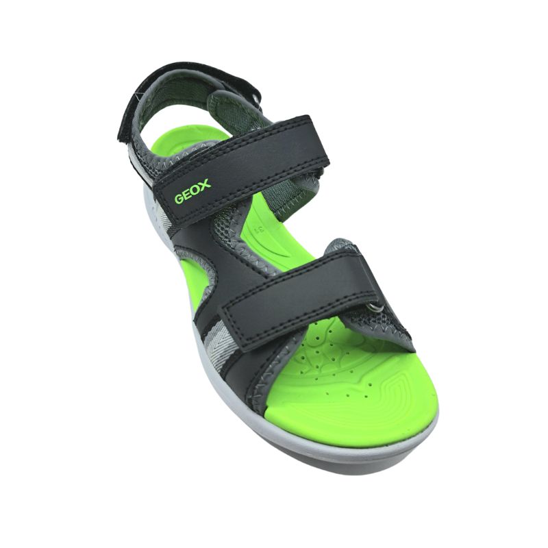 Geox J Vanitt Boy J555XB 01454 C0016A Πέδιλο για αγόρι Black\Green