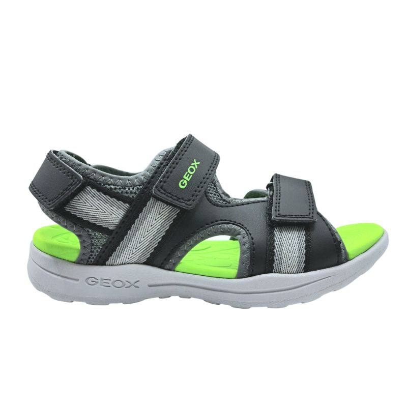 Geox J Vanitt Boy J555XB 01454 C0016 Πέδιλο για αγόρι Black\Green