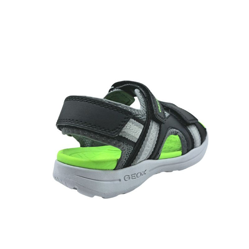 Geox J Vanitt Boy J555XB 01454 C0016 Πέδιλο για αγόρι Black\Green