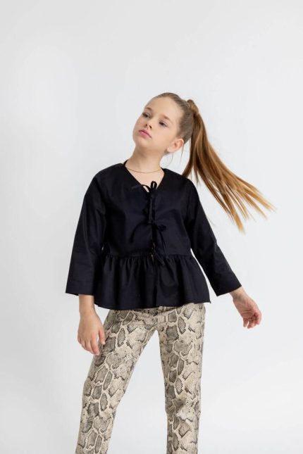 Alice πουκάμισο με δεσίματα μαύρο