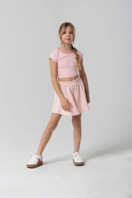 Alice σορτσάκι φούτερ με ρίγες ροζ