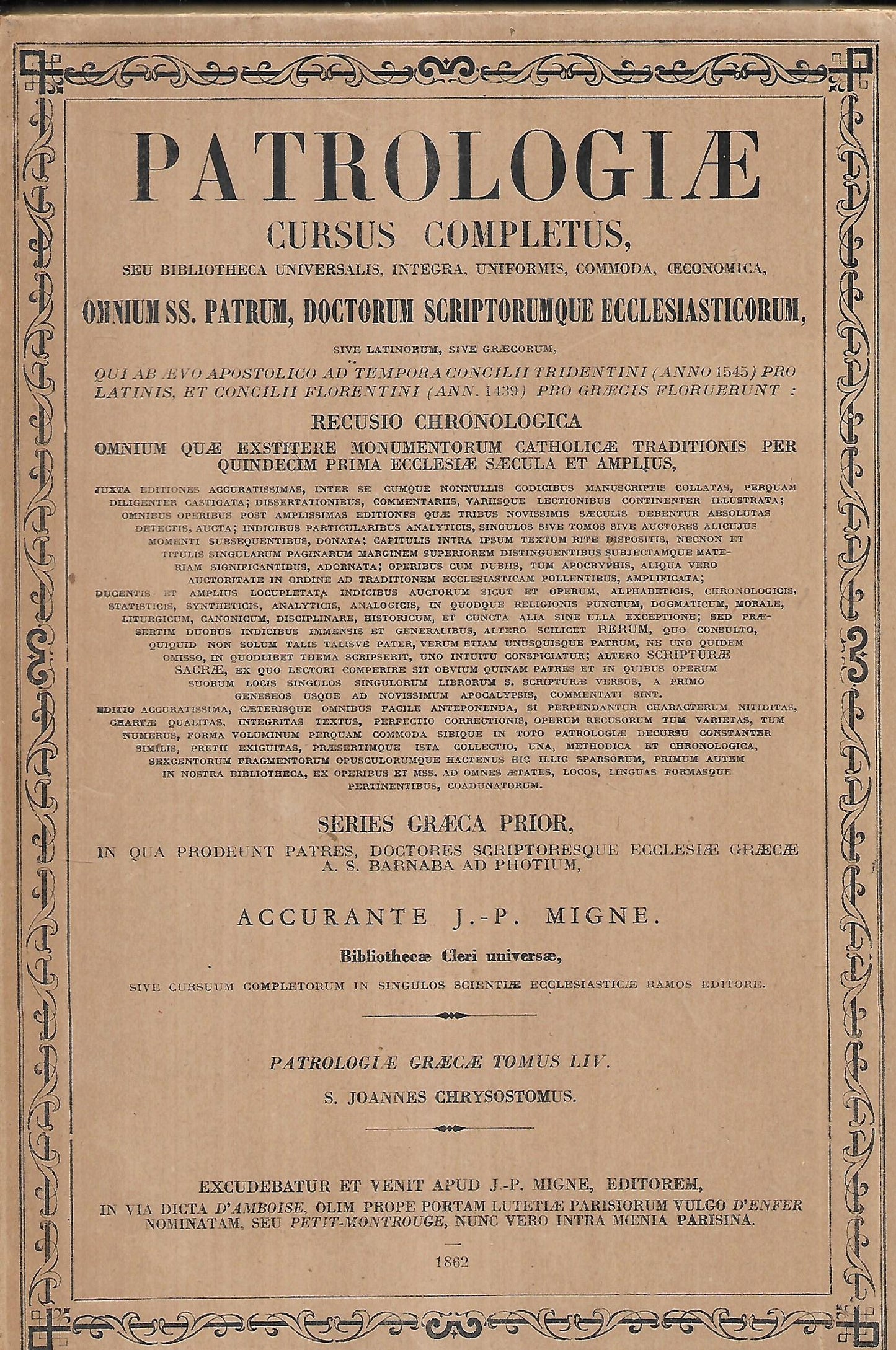 PATROLOGAE LIV -ΠΑΤΡΟΛΟΓΙΑ