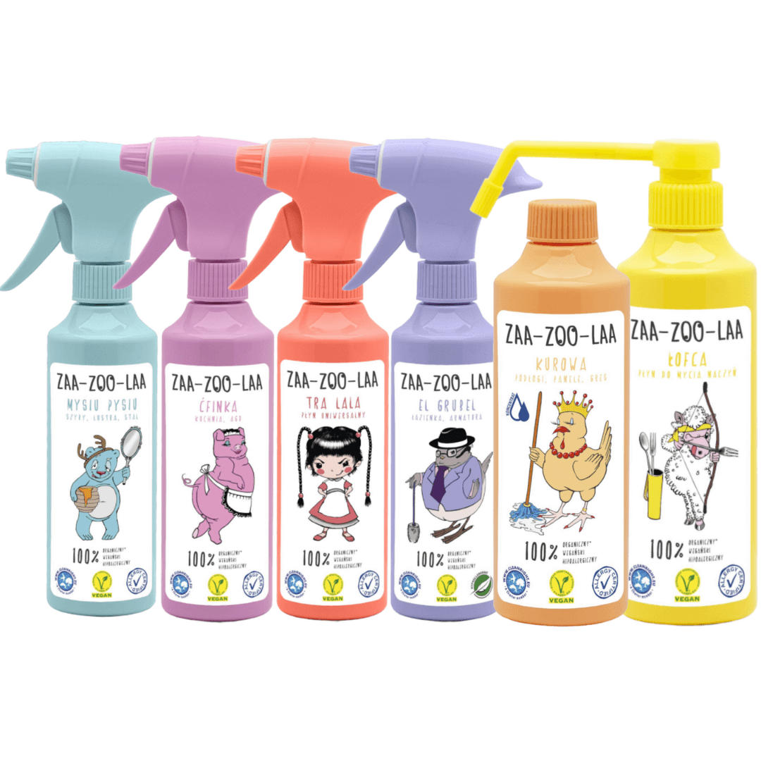 100% Οργανικά Kαθαριστικά Σπιτιού Σετ 350ml - 6 PACK | ZaaZooLaa