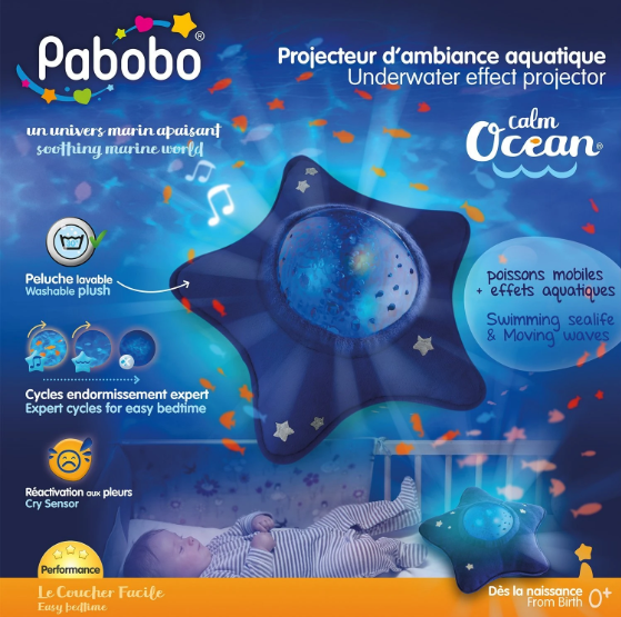 Pabobo DAP01-BLUESTAR Προβολέας Αστέρι υφασμάτινο με εικόνες θαλάσσης & ήχους 2297