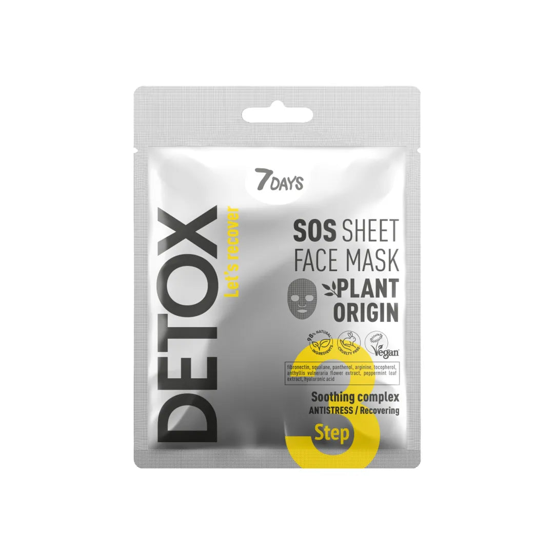7DAYS | Detox SOS Step 3 Sheet Face Mask Soothing Complex | 472870
