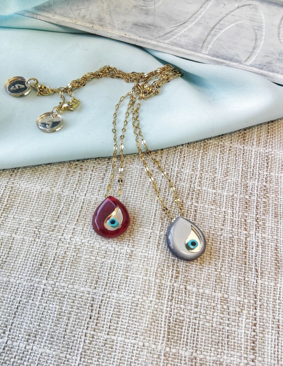 "gold floating tears" κολιέ