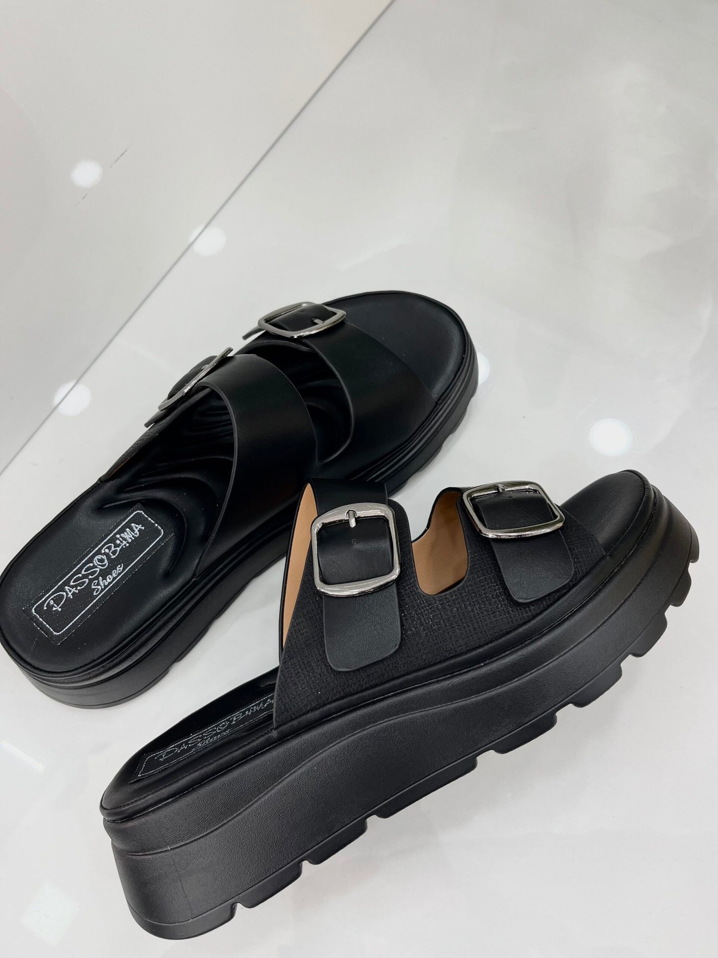 Ανατομική Flatform Παντόφλα Black