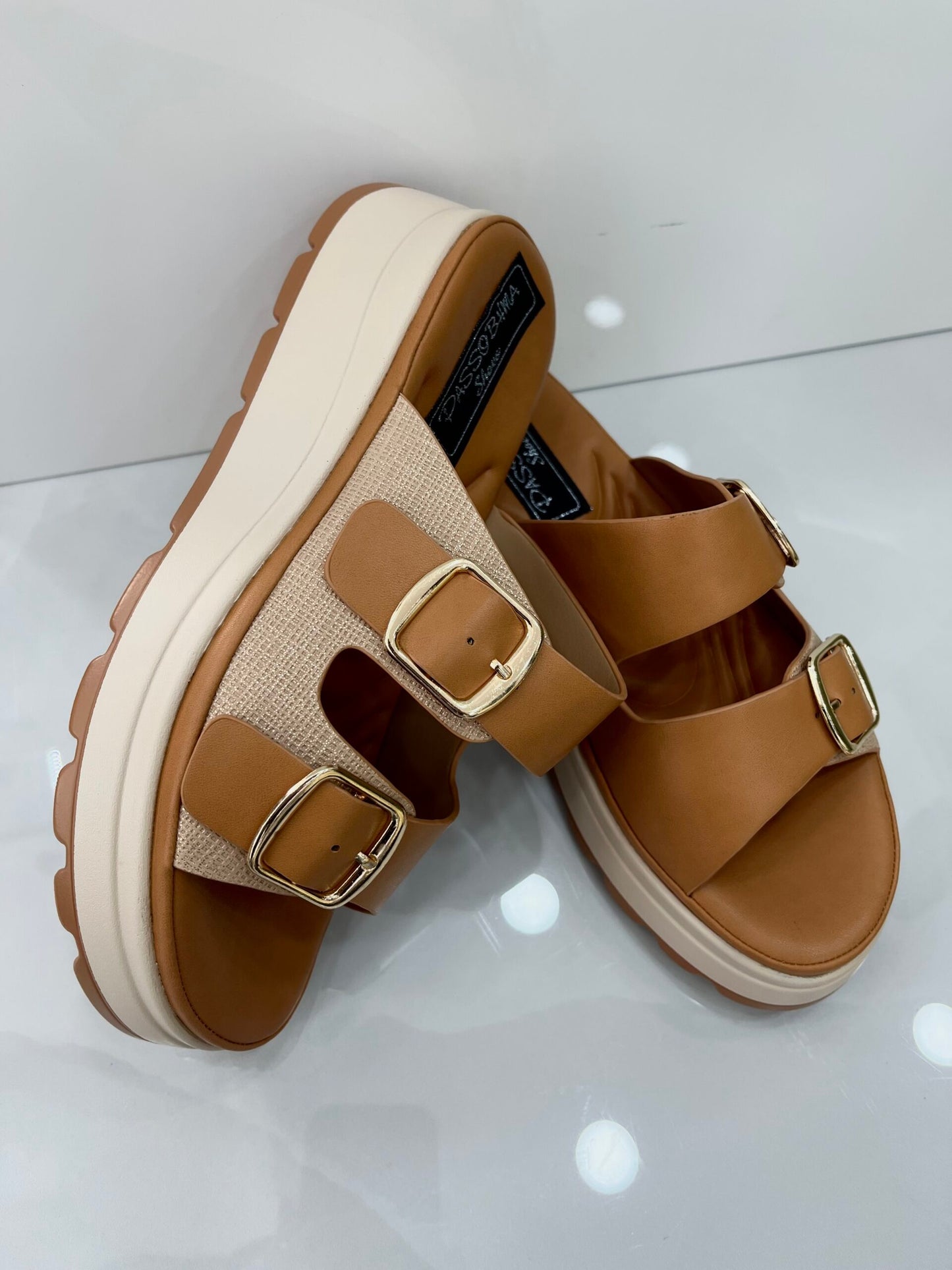 Ανατομική Flatform Παντόφλα Camel