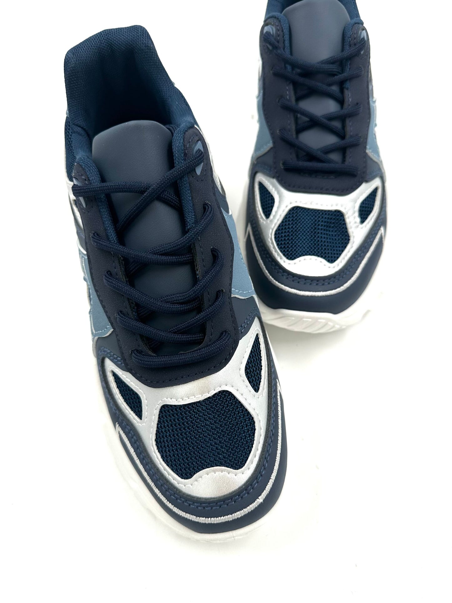 Sneaker Δίσολο με Τρακτερωτό Πάτο Blue/White