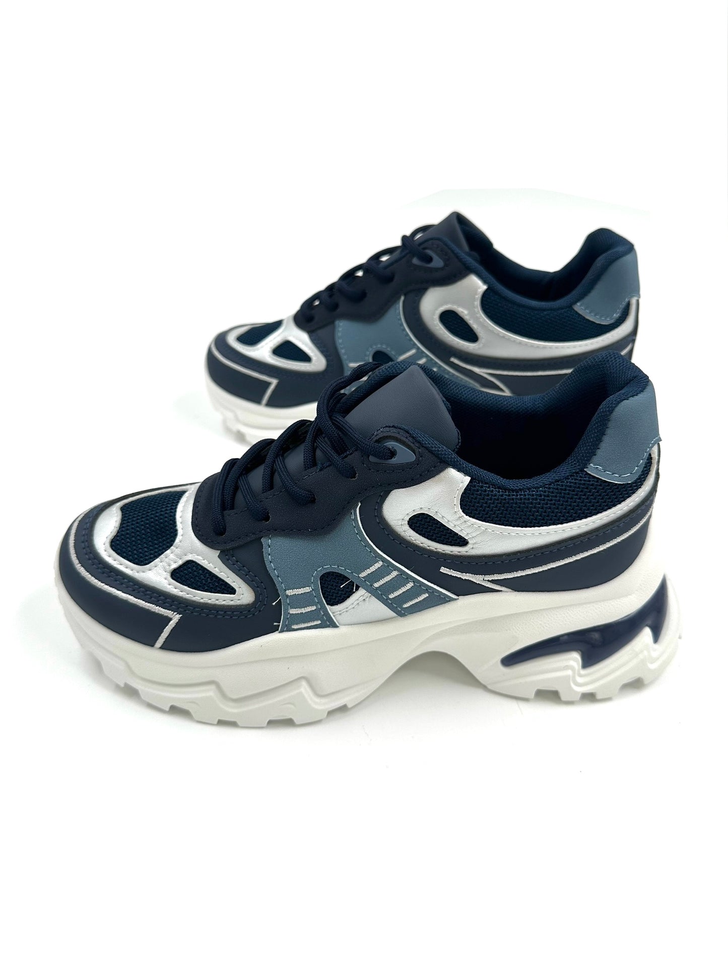 Sneaker Δίσολο με Τρακτερωτό Πάτο Blue/White