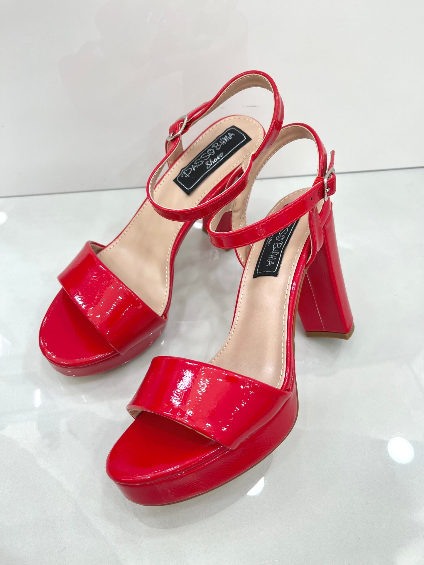 High Heel Πέδιλο Λουστρίν Red