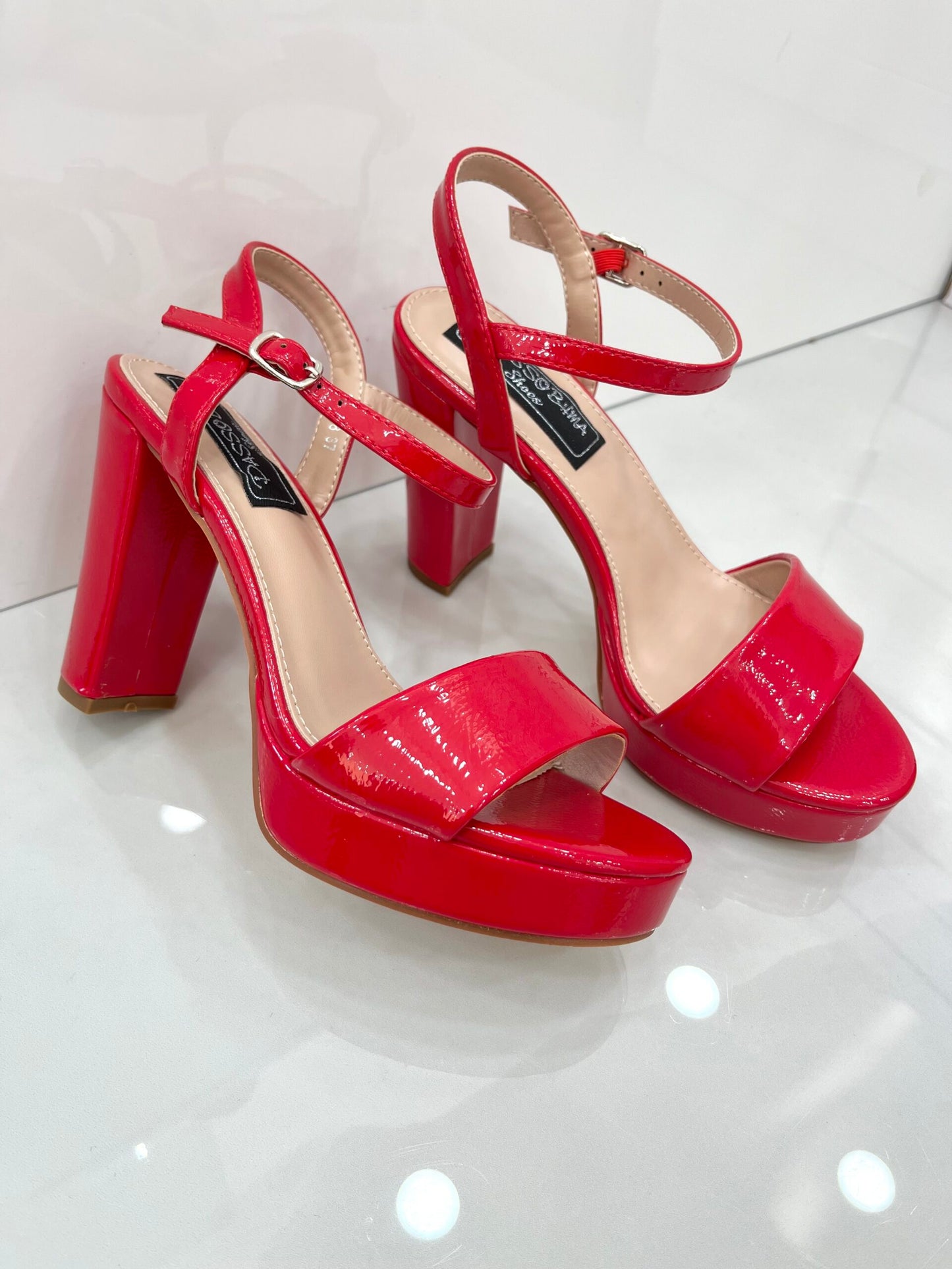 High Heel Πέδιλο Λουστρίν Red