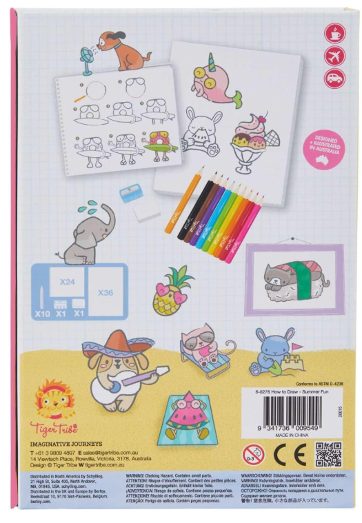 Tiger Tribe How To Draw - Summer Fun Drawing Set BER-3760276