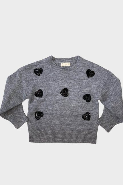 Zippy-Kids μπλούζα καρδιές γκρι