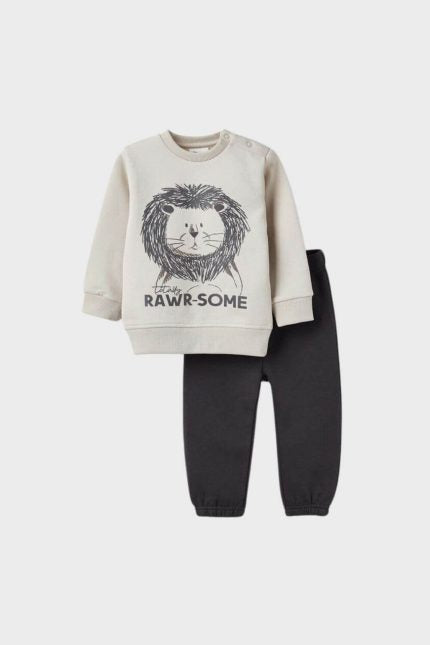 Zippy-kids σετ ‘TOTALLY RAWR-SOME’ baby γκρι