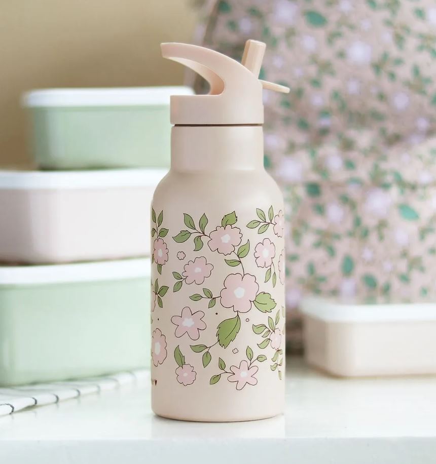 A Little Lovely Company Μπουκάλι θερμός με διπλό τοίχωμα από ανοξείδωτο ατσάλι 350ml Blossoms Pink