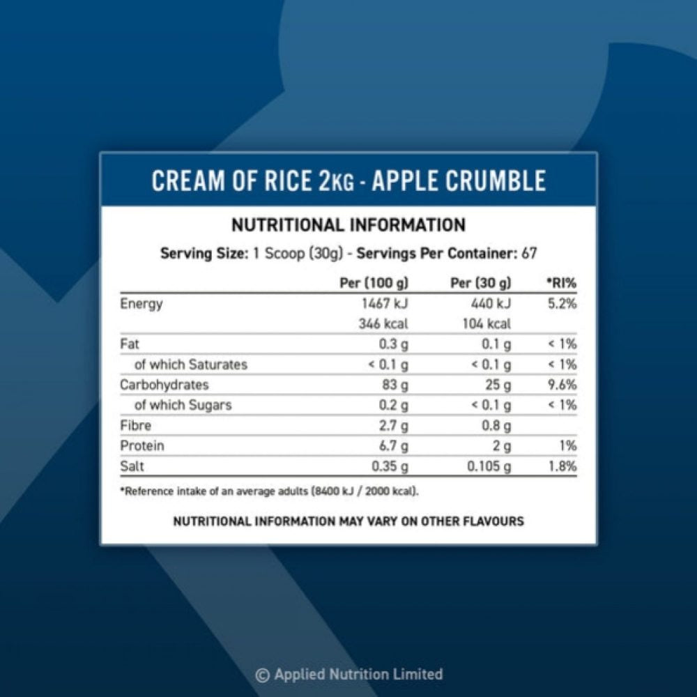Applied Nutrition Cream of Rice (2000 gr)