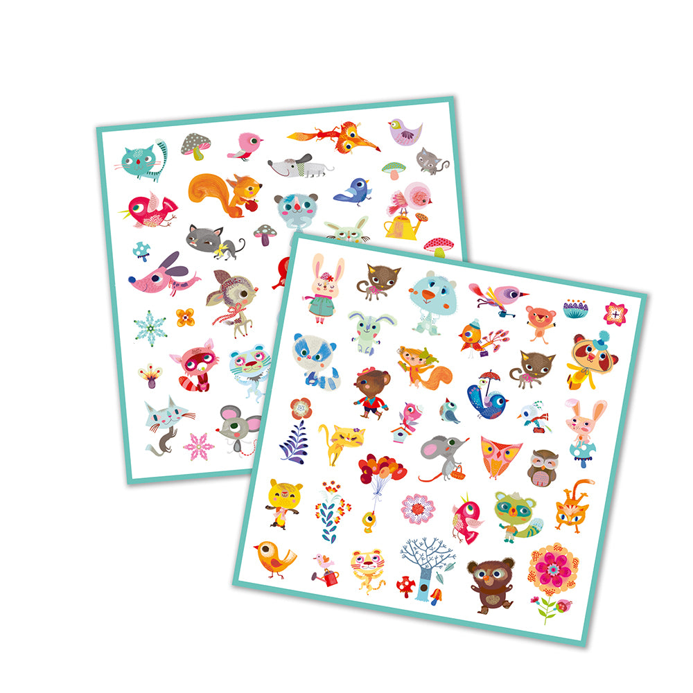 160 Αυτοκόλλητα σε 4 καρτέλες Μικροί φίλοι