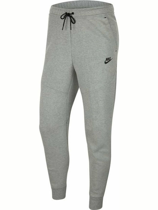 Nike Tech Fleece Sportswear Παντελόνι Φόρμας με Λάστιχο Γκρι