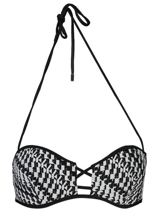 Karl Lagerfeld Bikini Top Μαύρο
